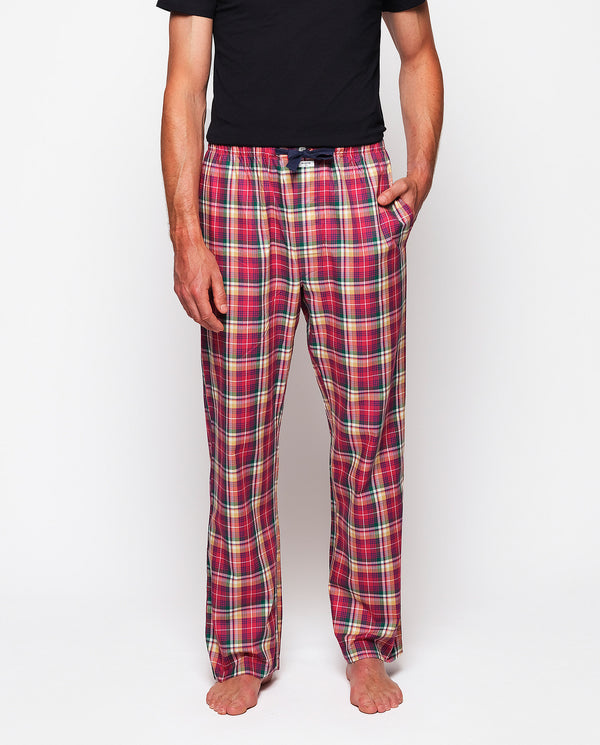 Multicolor long plaid pajama pants by MIRTO