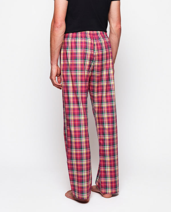 Multicolor long plaid pajama pants by MIRTO