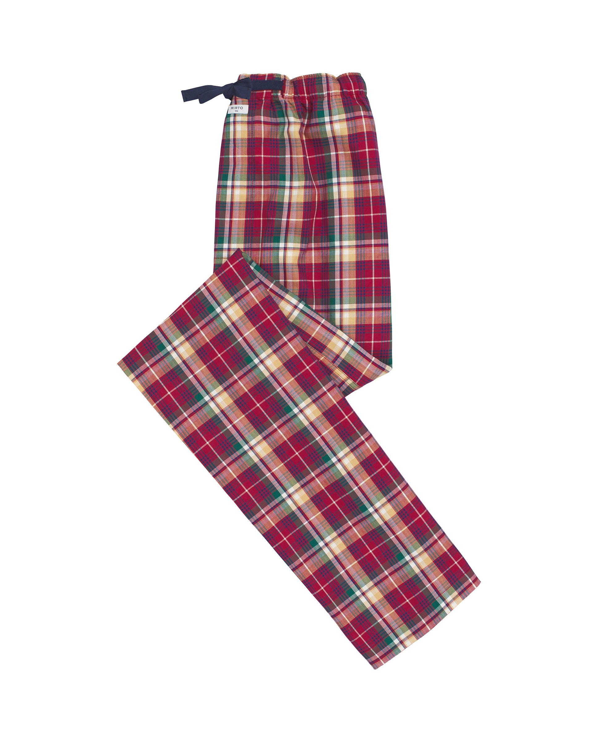 Multicolor long plaid pajama pants by MIRTO