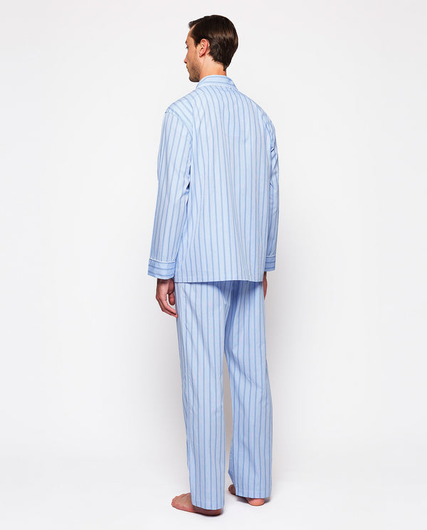 Blue striped long pajamas by MIRTO