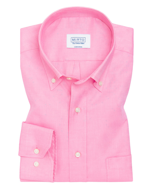 Pink button down casual Oxford shirt