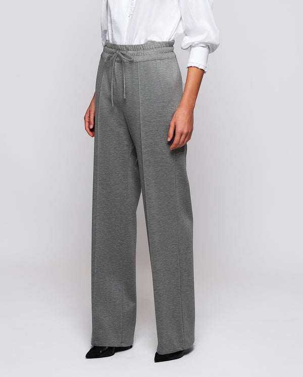 Gray stretch trousers