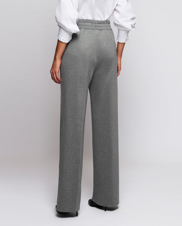 Gray stretch trousers