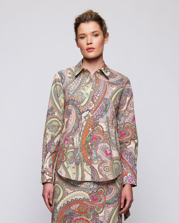 Paisley print cotton shirt by MIRTO