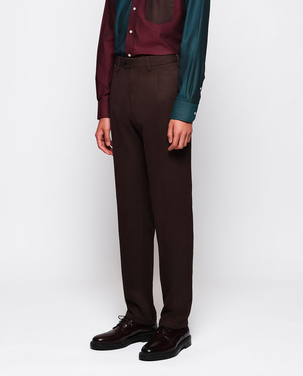 Brown cotton chino trousers