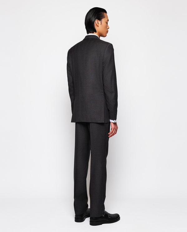 Charcoal gray Glen plaid suit by MIRTO