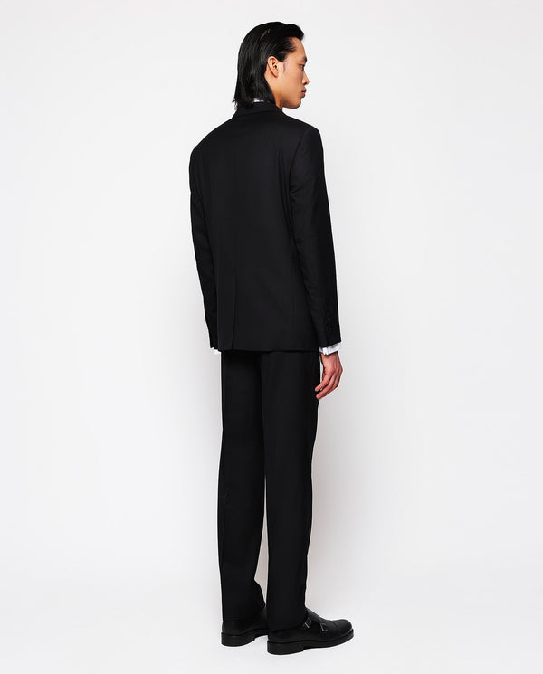 Pure wool black smoking suit