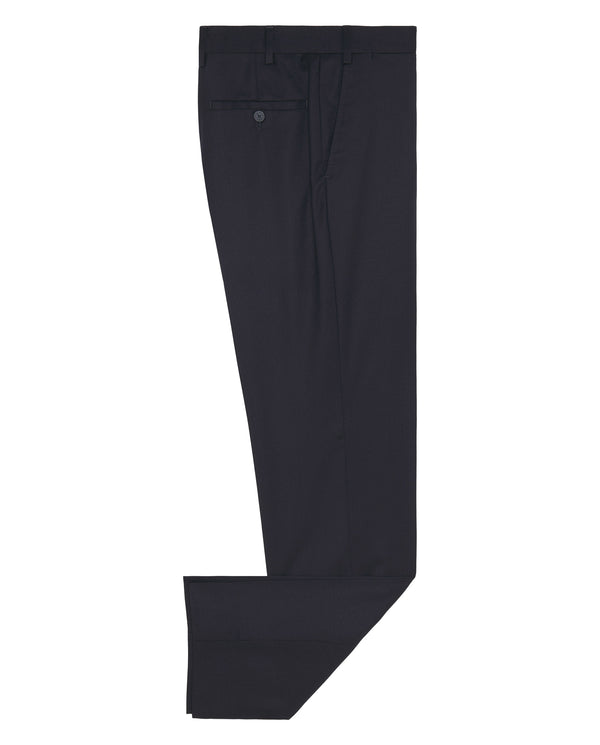 REGULAR FIT NAVY BLUE WOOL TROUSERS BIG&TALL by MI