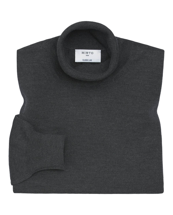 Gray merino wool jumper (turtleneck) by MIRTO