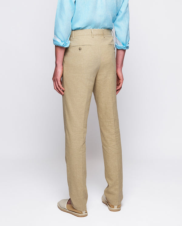 Beige dress trousers