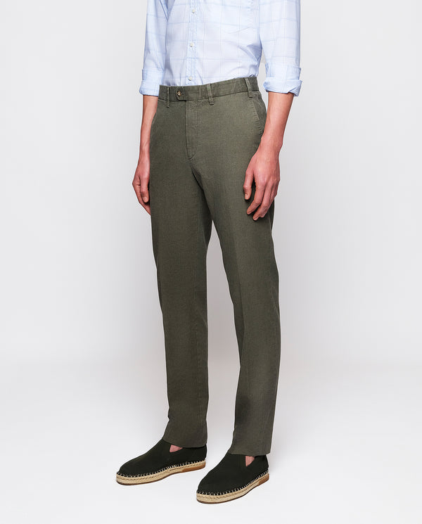 Green gray dress trousers