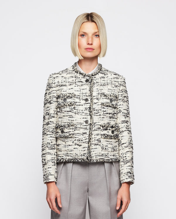 Black & white tweed jacket by MIRTO