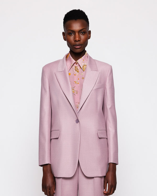 Pink wool sartorial jacket by MIRTO