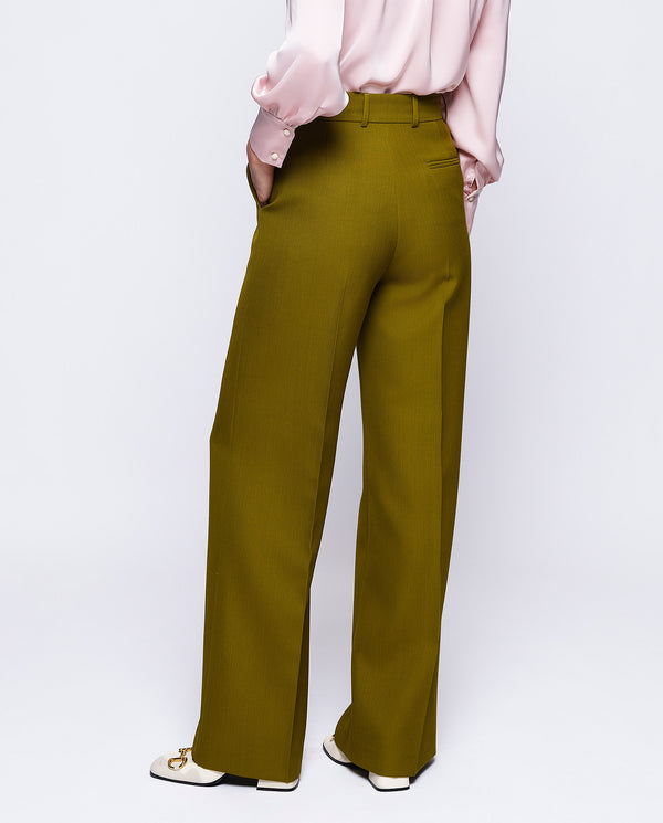 Green wool trousers by MIRTO