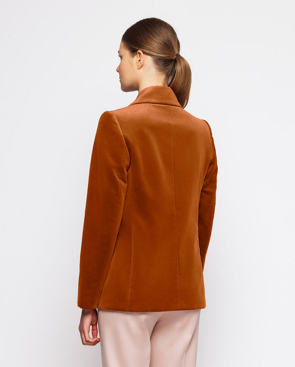 Toffee tone velvet jacket