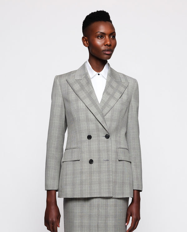 Gray Glenn plaid jacket by MIRTO