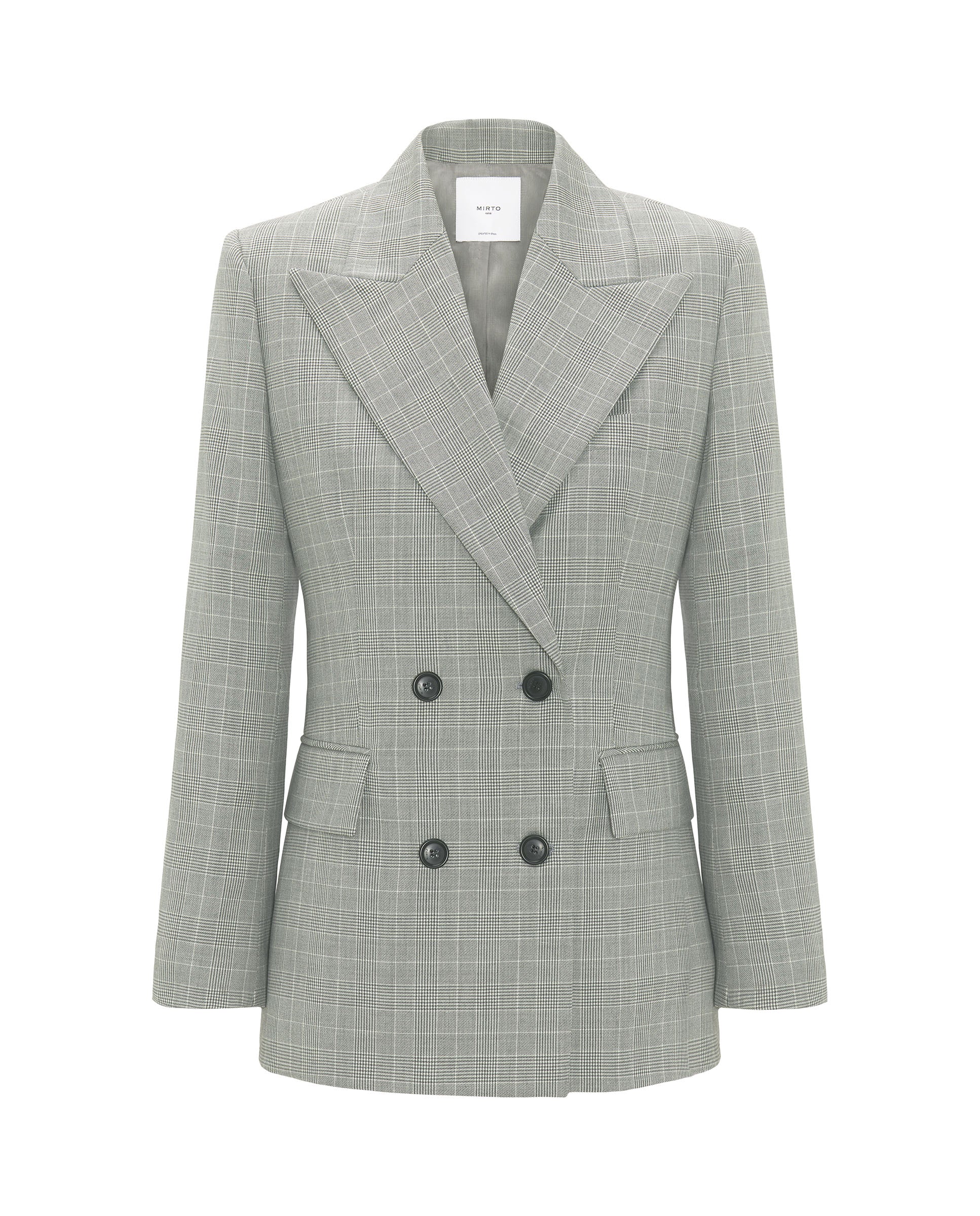 Gray Glenn plaid jacket by MIRTO