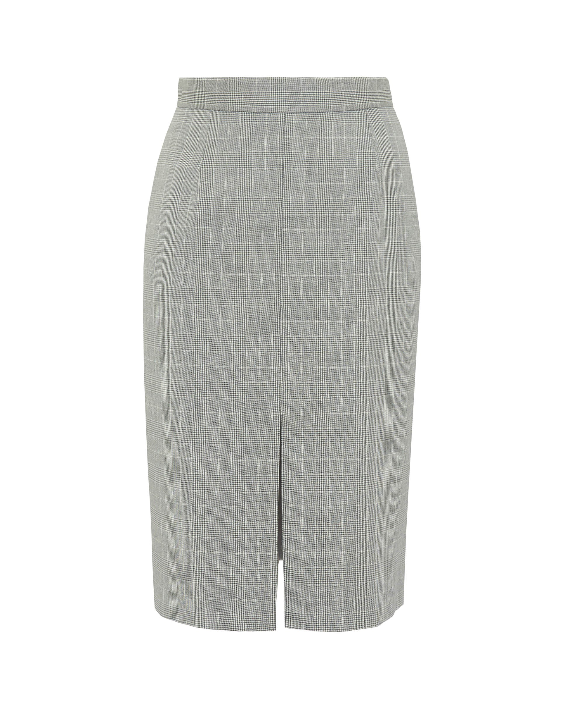 Gray Glenn plaid midi skirt by MIRTO