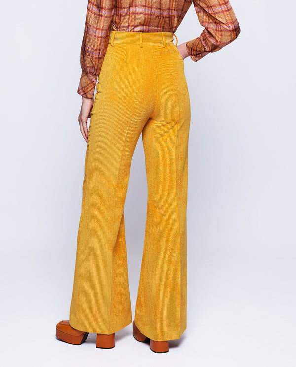 Ochre corduroy trousers by MIRTO