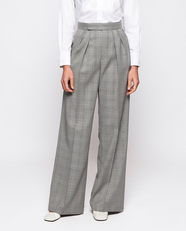 Gray Glenn plaid trousers by MIRTO