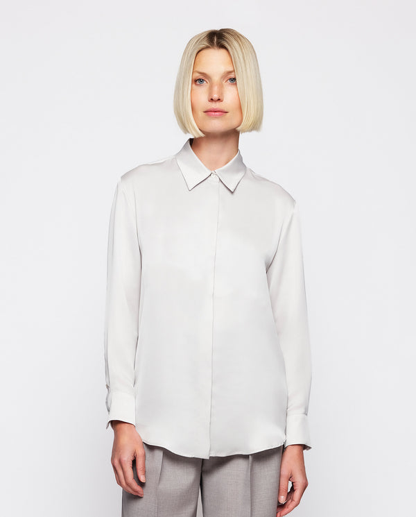 Pearl gray blouse by MIRTO