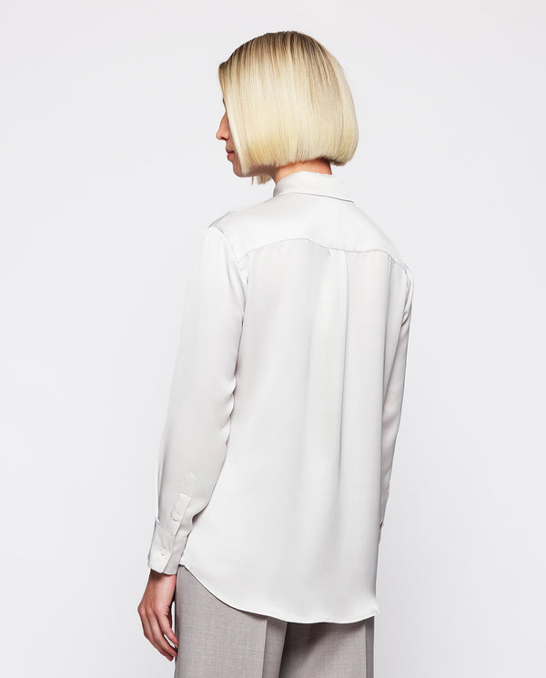 Pearl gray blouse by MIRTO