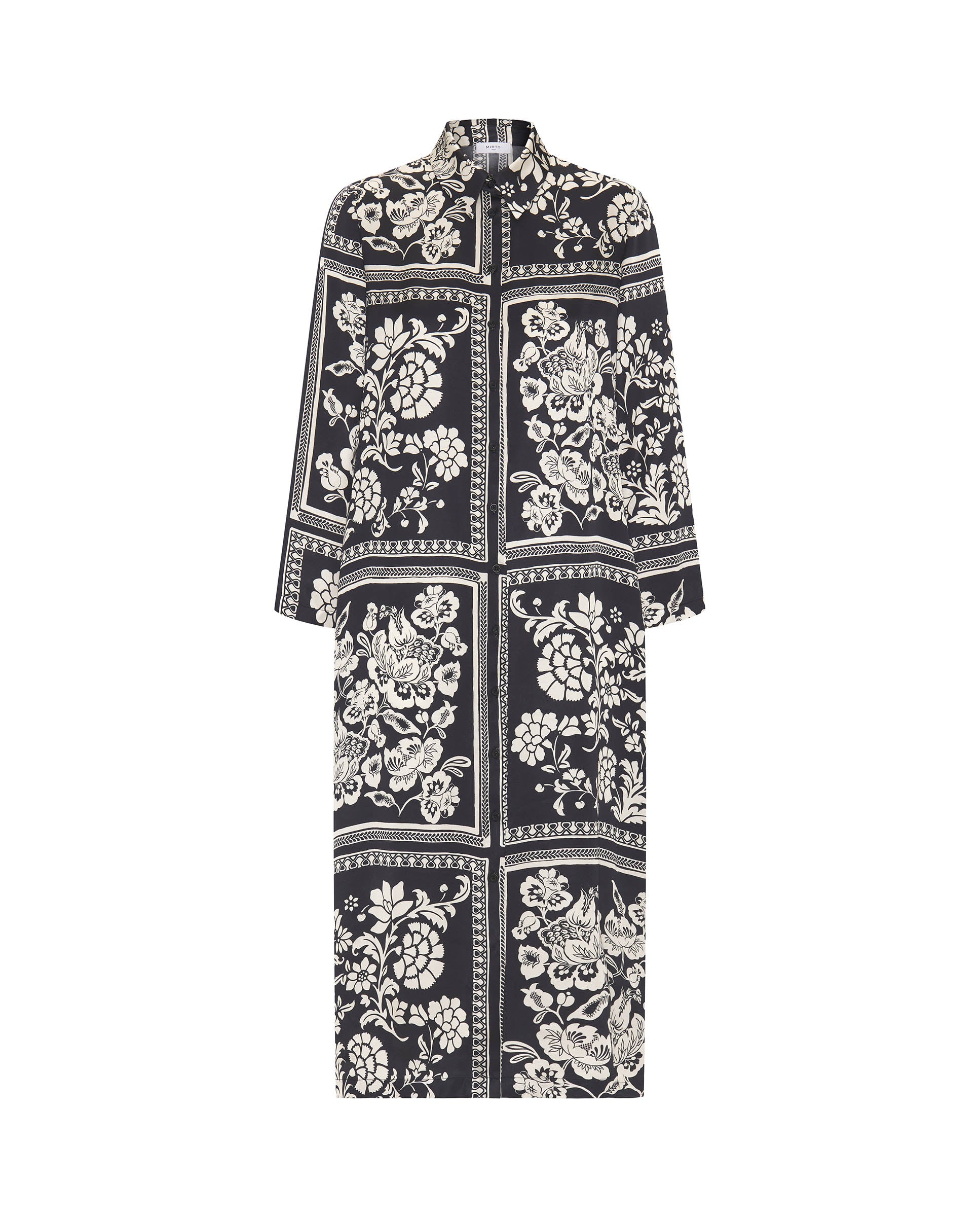 Black & white print shirt dress by MIRTO