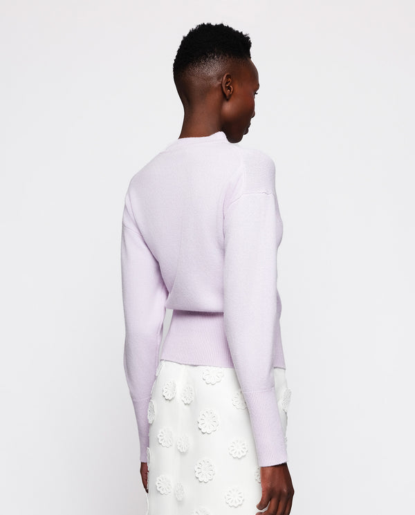 Lavender floral jacquard jumper by MIRTO