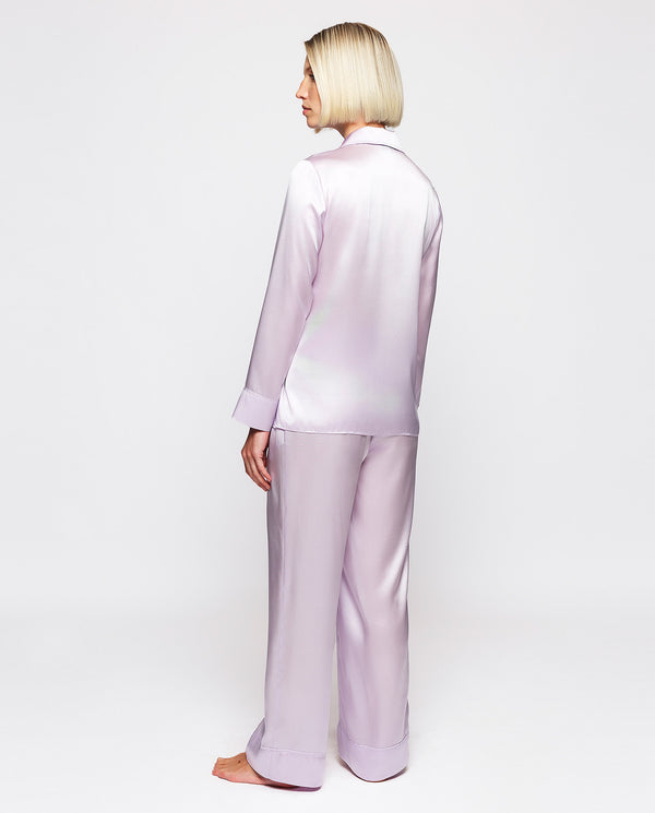 Mauve silk pajamas by MIRTO