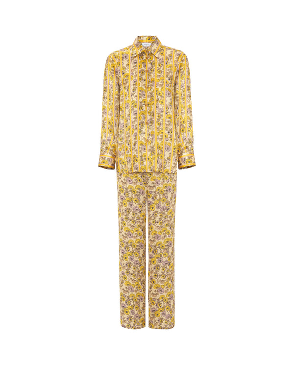 Yellow floral print pajama by MIRTO