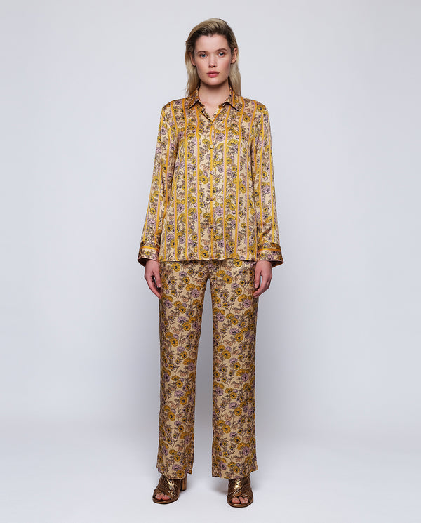 Yellow floral print pajama