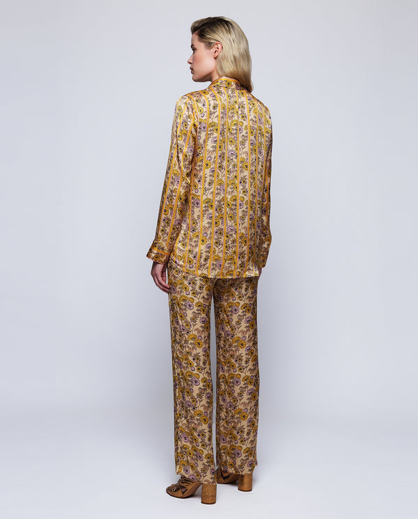 Yellow floral print pajama