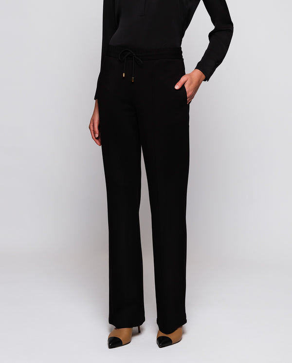 Black stretch trousers