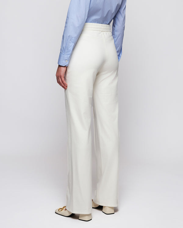 White stretch trousers