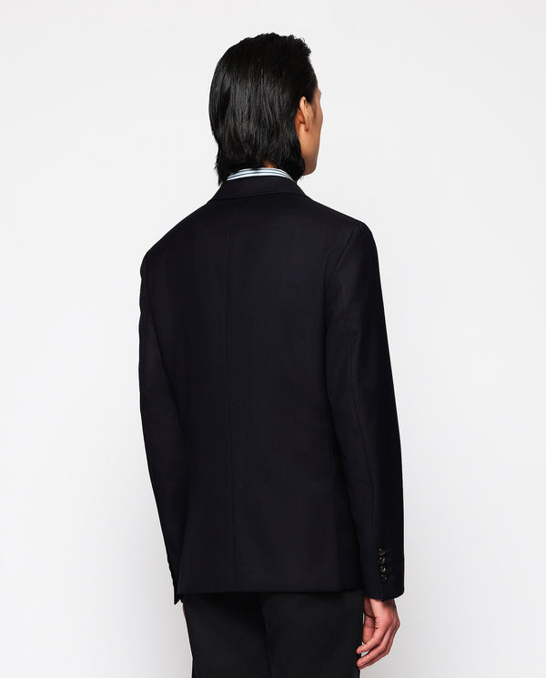 Navy blue cover microweave jacket by MIRTO