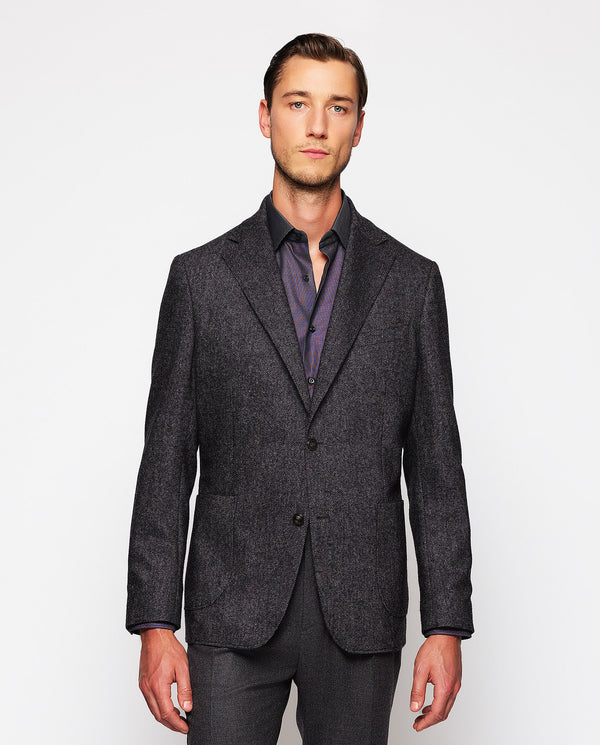 Charcoal gray donogal jacket by MIRTO