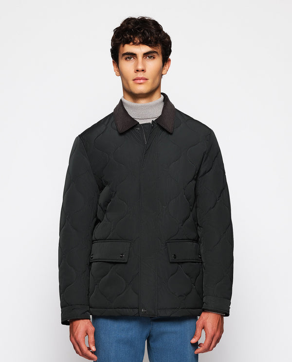 Dark gray quilted jacket