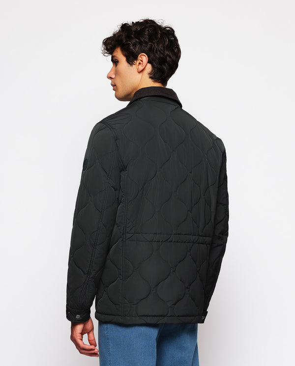 Dark gray quilted jacket