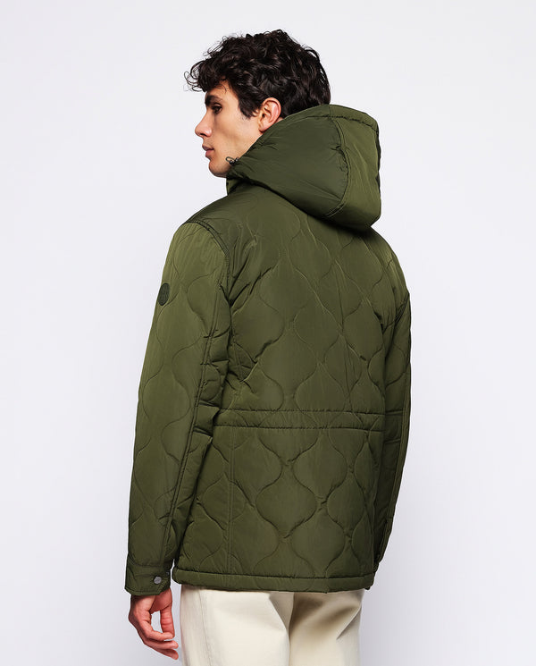 Khaki quilted field jacket