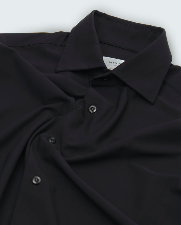 BLACK CLASSIC FIT TECHNICAL DRESS SHIRT