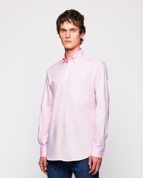 Fuchsia cotton casual shirt