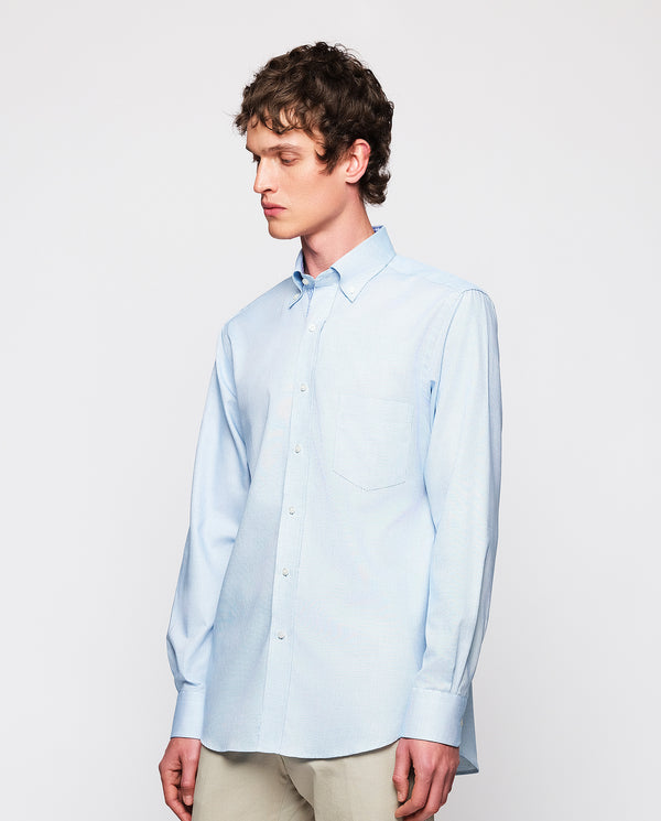 Blue cotton casual shirt