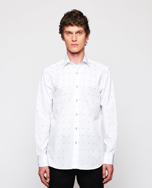 White fil coupé cotton casual shirt