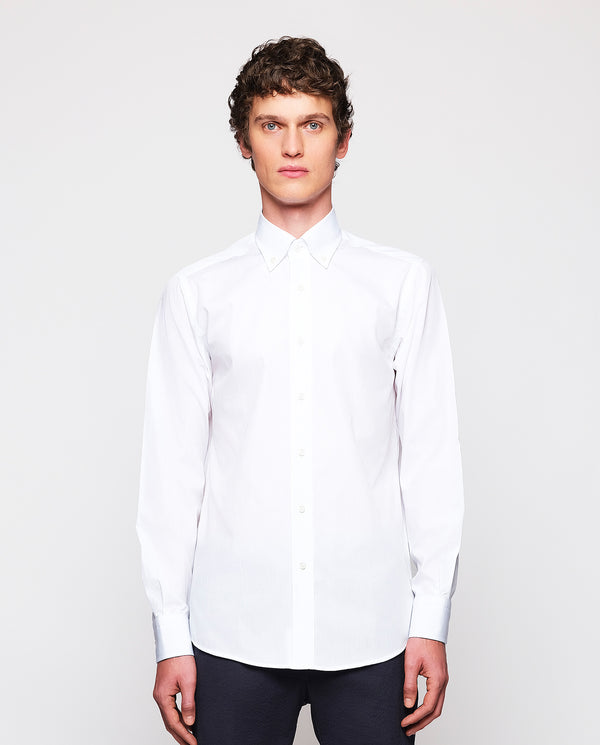 White cotton casual shirt