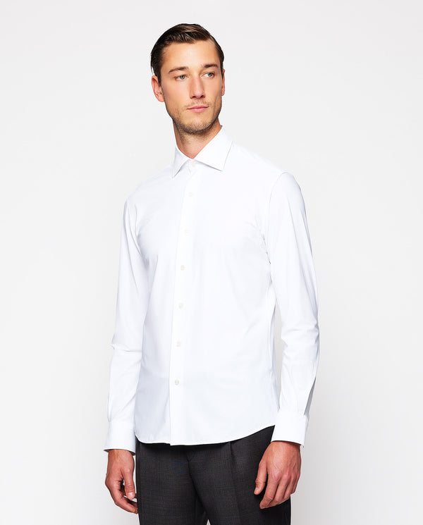 Camisa vestir regular fit "performance" blanc by M