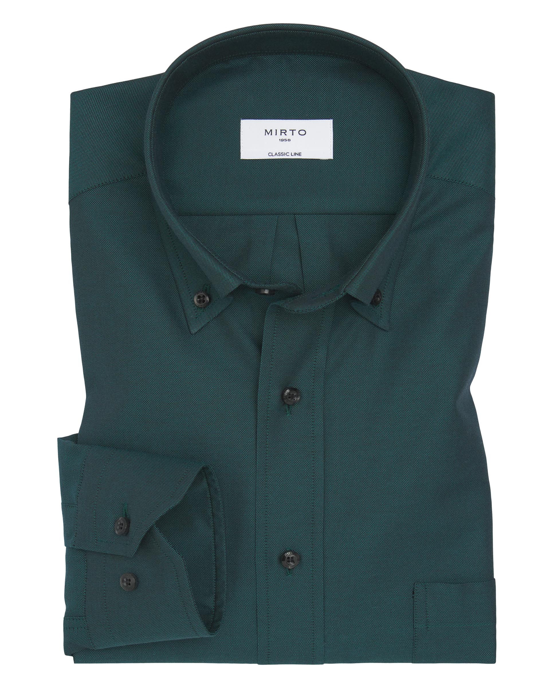 Green oxford cotton casual shirt by MIRTO