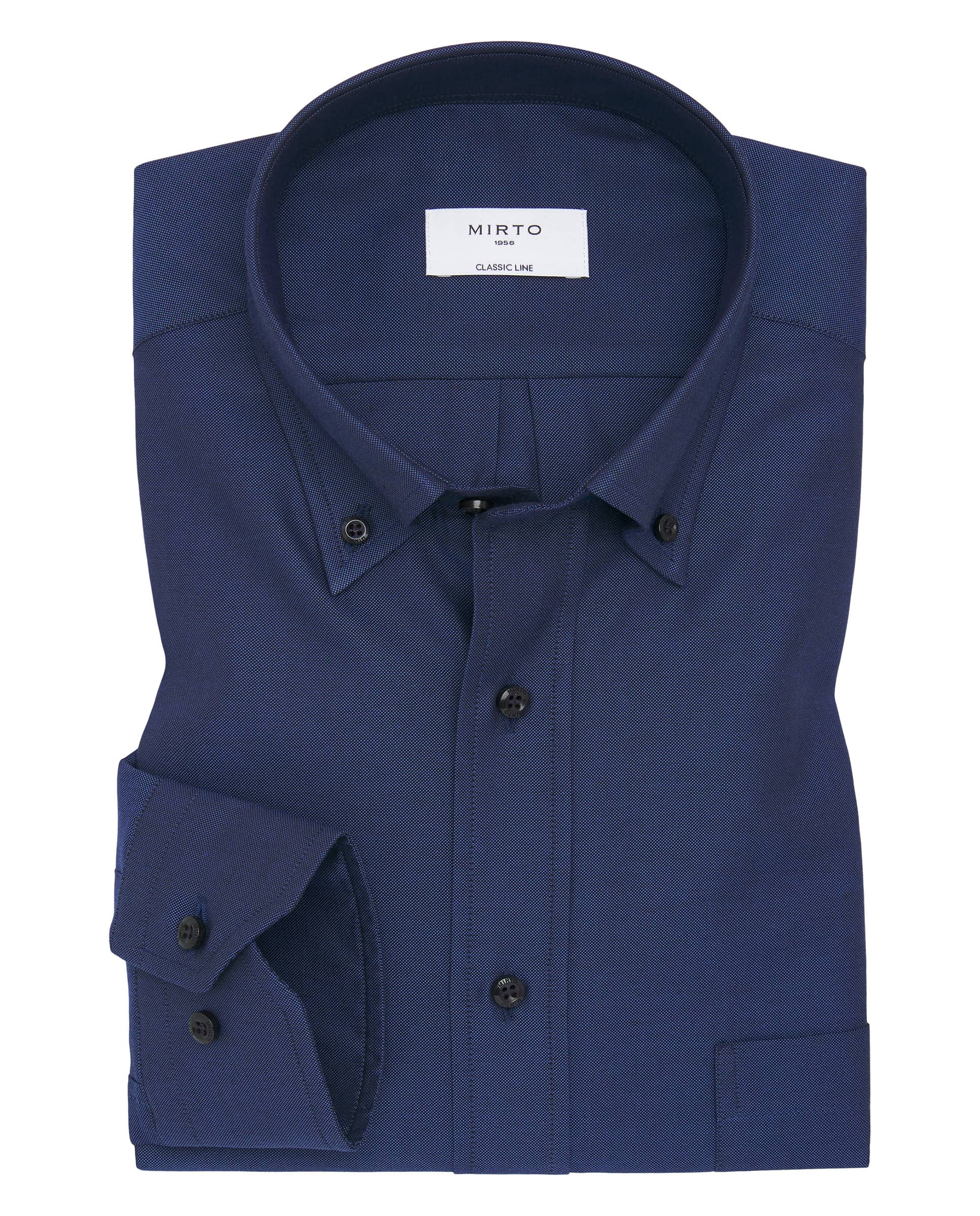 Blue oxford cotton casual shirt by MIRTO