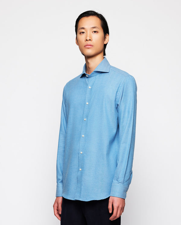 Blue flannel casual shirt