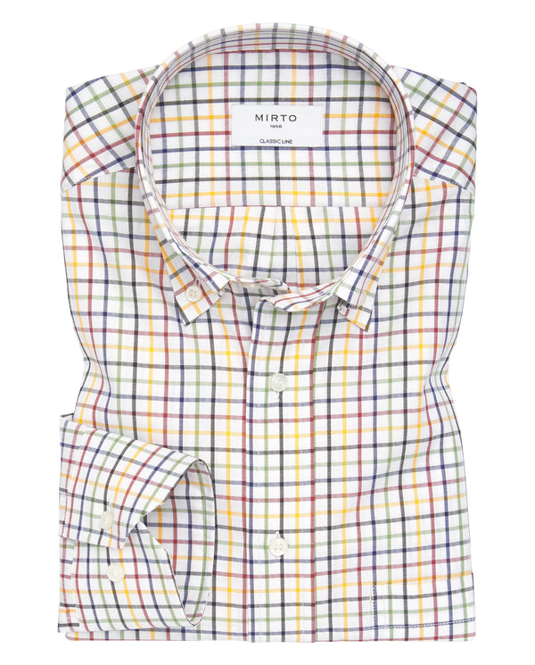 Multicolor cotton plaid casual shirt by MIRTO