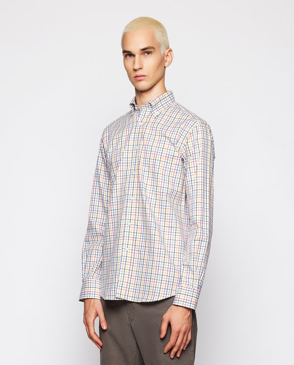 Multicolor cotton plaid casual shirt by MIRTO